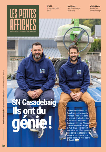 Une du Journal les Petites Affiches béarnaises du 22 septembre 2026