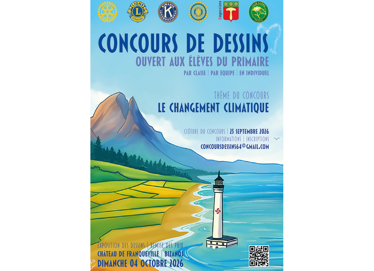 Les clubs services du Béarn lancent un concours de dessins sur le changement climatique à destination des élèves du primaire. Les meilleures œuvres seront exposées lors de la Journée de l’environnement à Bizanos. Les clubs services du Béarn lancent un concours de dessins sur le changement climatique à destination des élèves du primaire. Les meilleures œuvres seront exposées lors de la Journée de l’environnement à Bizanos.