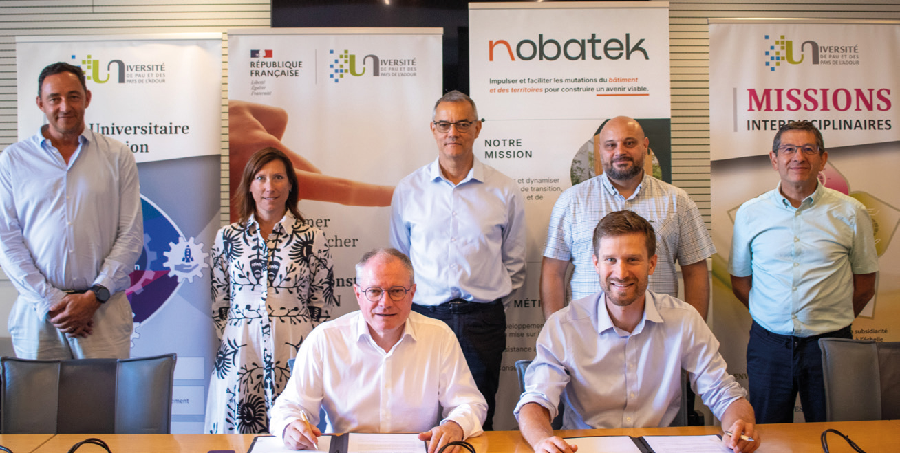 L’UPPA et Nobatek renforcent leur partenariat pour l’innovation dans la construction durable. Découvrez les enjeux de cet accord majeur. L'UPPA et Nobatek renforcent leur partenariat pour l'innovation dans la construction durable. Découvrez les enjeux de cet accord majeur.